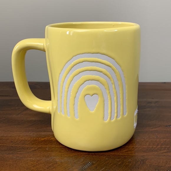 Last 1 - Rae Dunn “Cultivate Kindness” Yellow Double Sided Mug Rainbow - Picture 4 of 6